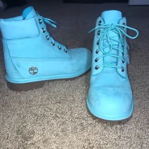 Blue 6 inch timberland boots